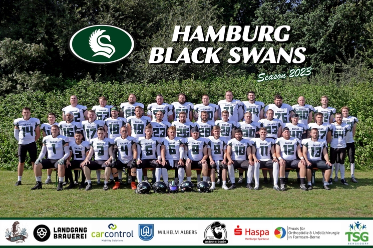 Hamburg Black Swans Team 2023, Foto: HB Fotografie, Holger Beck Hamburg-Black-Swans-2023-vorschau