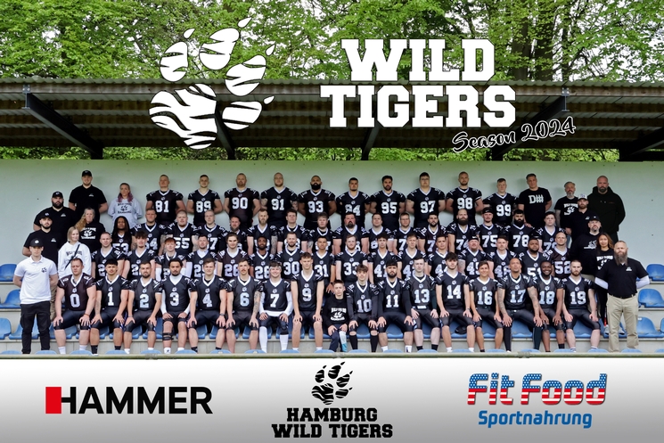 Hamburg Wild Tigers Team 2024, Foto: HB Fotografie, Holger Beck Hamburg-Wild-Tigers-2024-vorschau