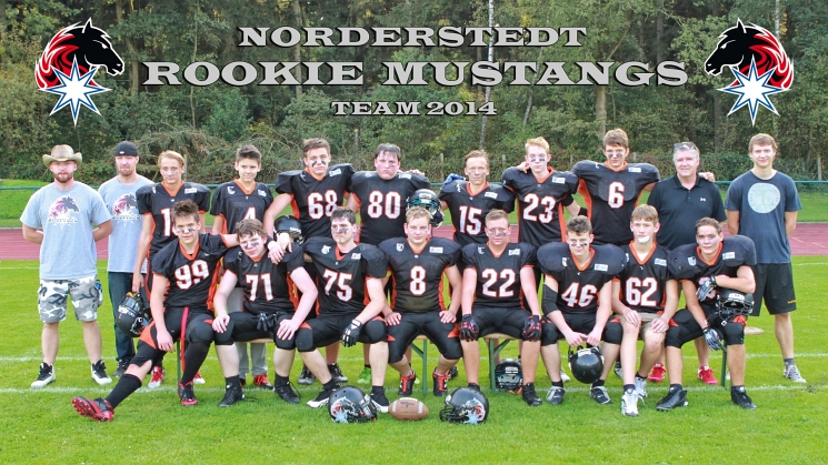 Norderstedt Rookie Mustangs Team 2014, Foto: HB Fotografie, Holger Beck rookie-mustangs-team-2014-vorschau
